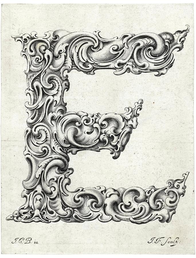 Decorative Letter Type E 1650 Photograph by Georgia Clare