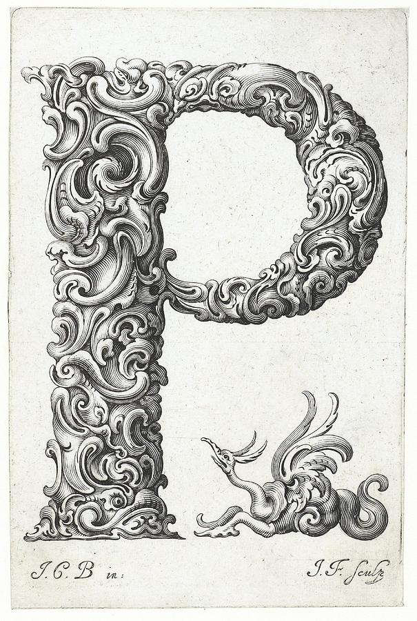 Decorative Letter Type P 1650 Photograph by Georgia Clare