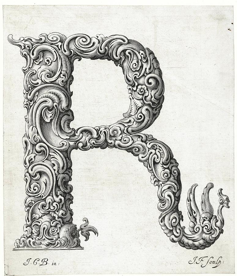Decorative Letter Type R 1650 Photograph by Georgia Clare