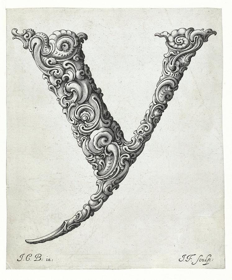 Decorative Letter Type Y 1650 Photograph by Georgia Clare