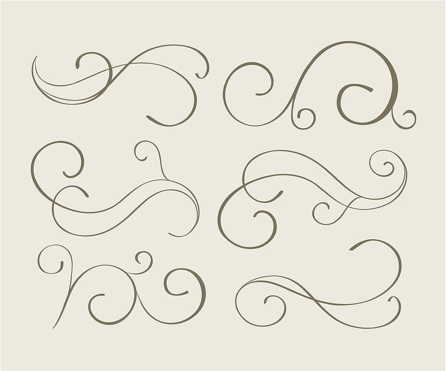 Decorative ornaments, Vector Drawing by Dra_schwartz