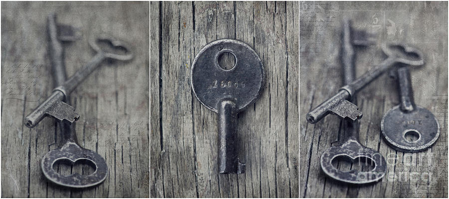 decorative vintage keys I Photograph by Priska Wettstein