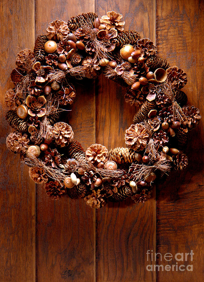 Fall Photograph - Decorative Wreath by Olivier Le Queinec