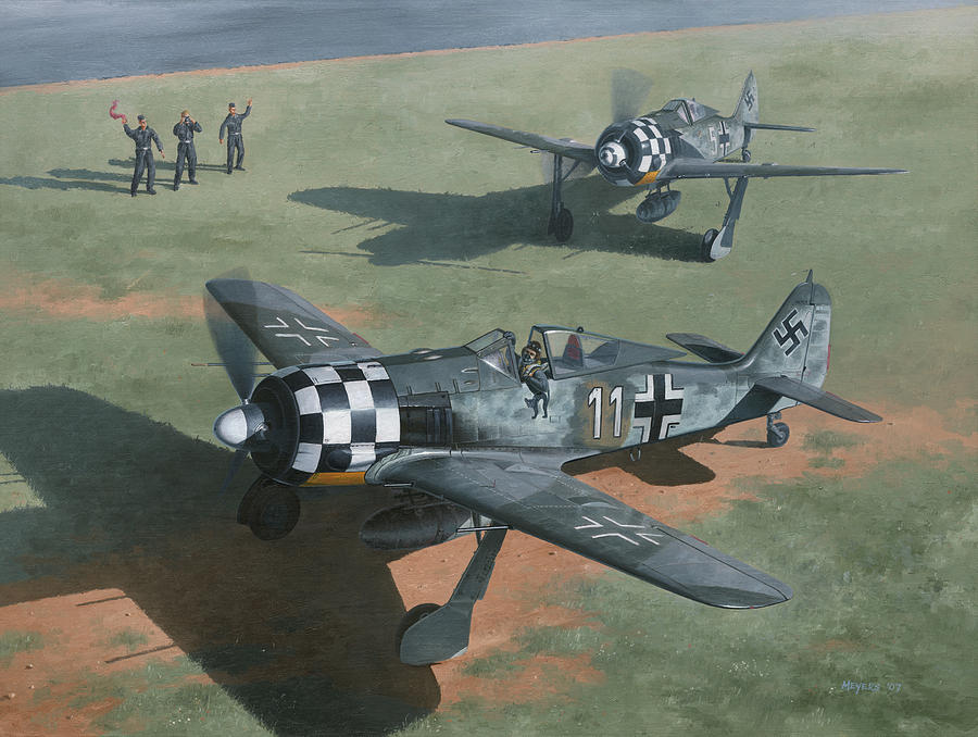 Fw 190 Painting - Deelen Wolves by Wade Meyers