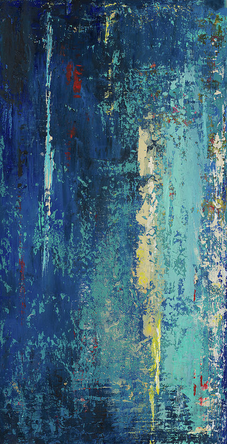 Deep Blue Abstract Painting by Patricia Pinto