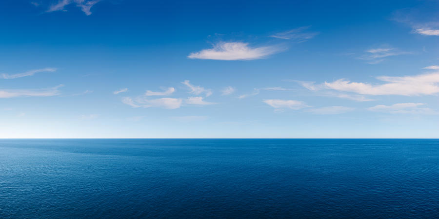 Deep Blue Ocean Panorama Photograph by Turnervisual
