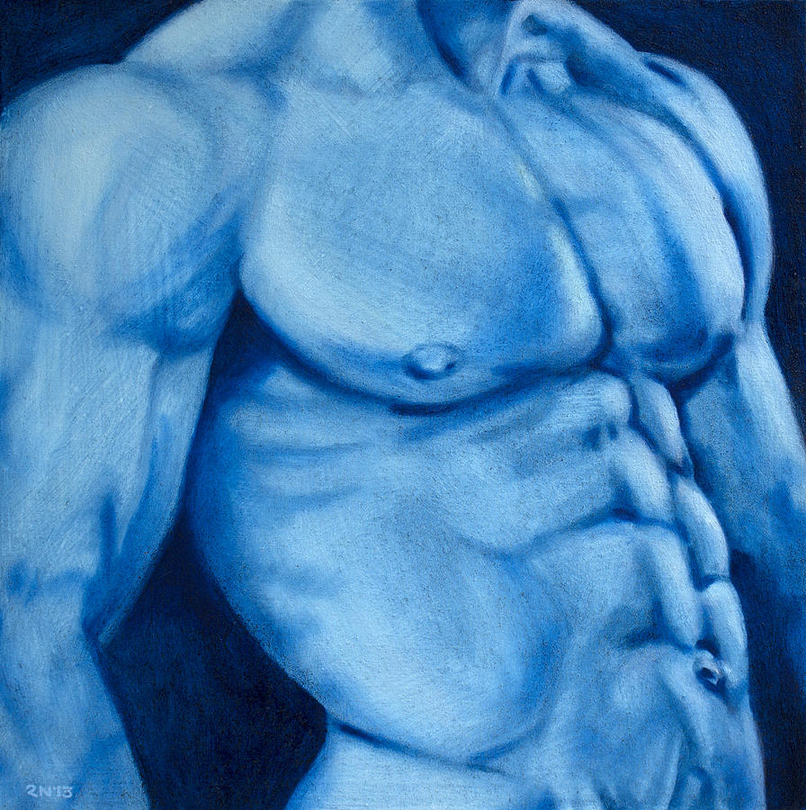 Nude Painting - Deep Blue by Rudy Nagel