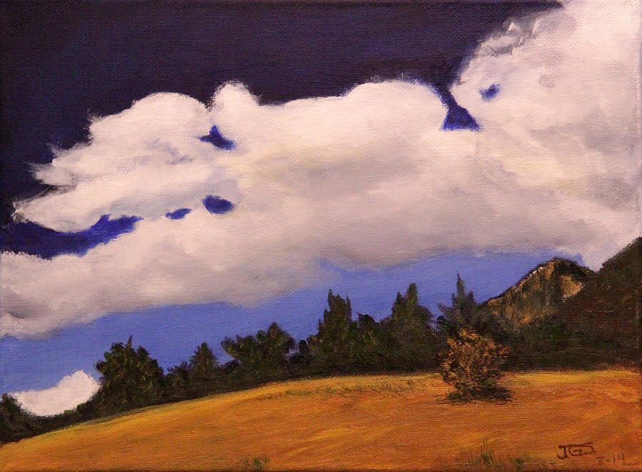 Deep Blue Sky Painting by Janet Greer Sammons