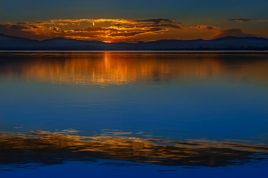 Deep Blue Sunset. Photograph by Juan Carlos Ferro Duque