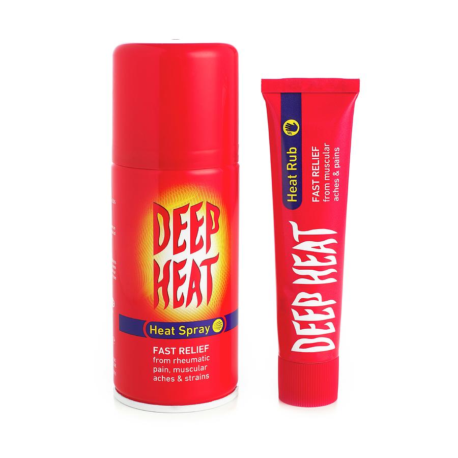 Deep Heat Spray And Lotion Photograph by Science Photo Library