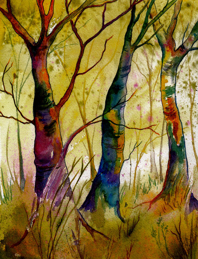 Tree Painting - Deep In The Woods by Brenda Owen