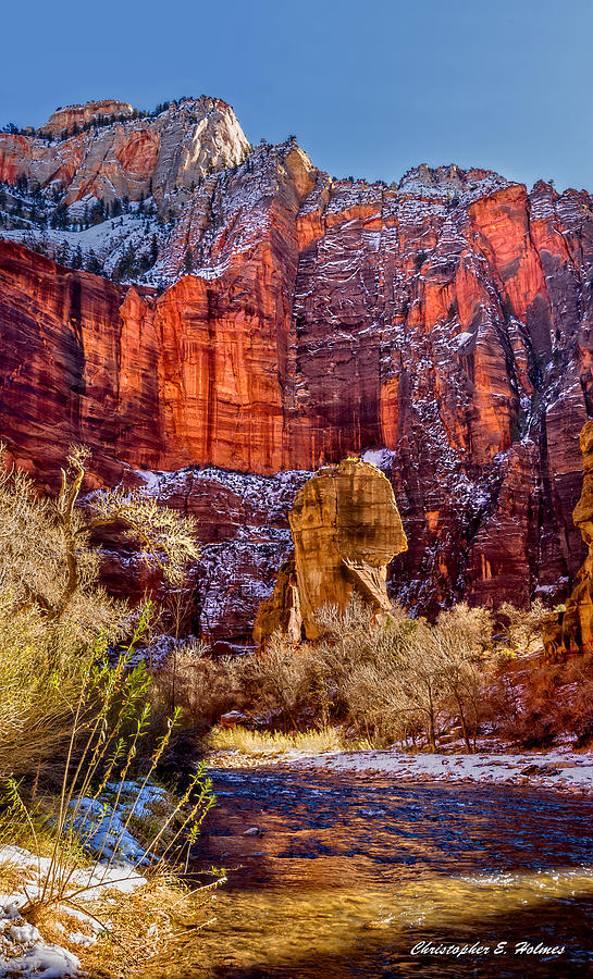 Deep In Zion Canyon Photograph by Christopher Holmes