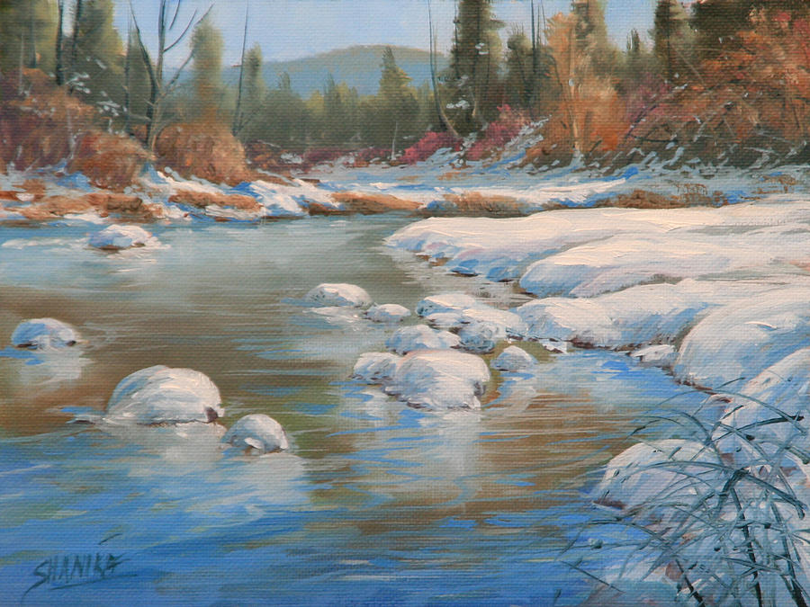 Winter Painting - Deep  Into Winter by Kenneth Shanika