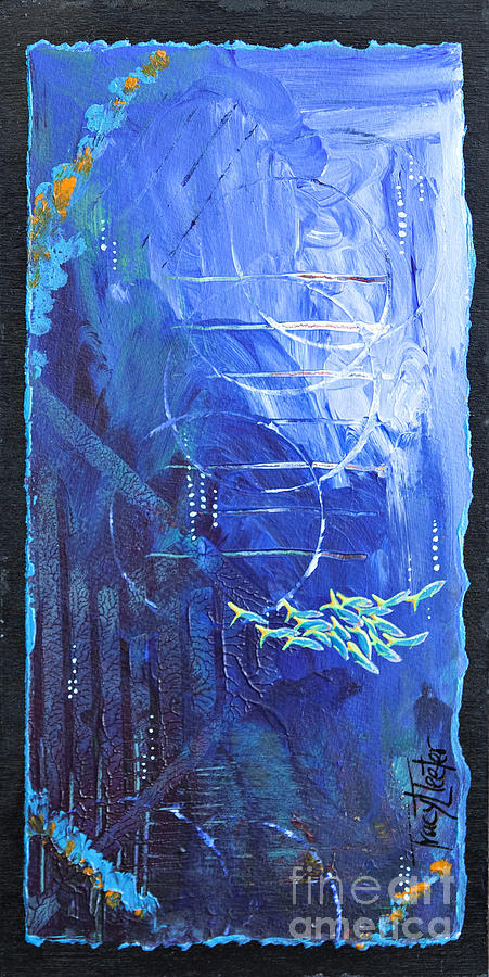 Deep Sea Abstract Painting by Tracy L Teeter 