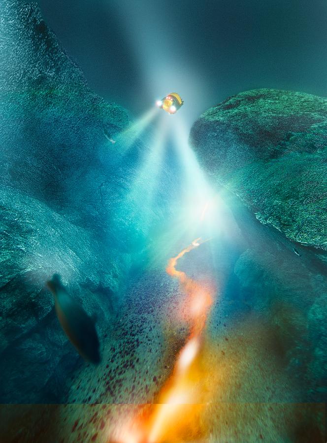 Deep Sea Exploration Computer Artwork Photograph By Science Photo