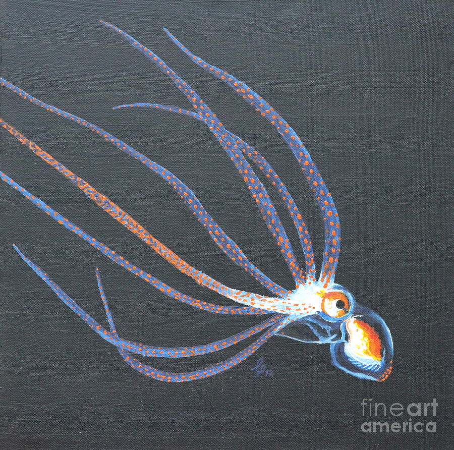 Deep Sea Octopus - Painting Painting by Christiane Schulze Art And Photography