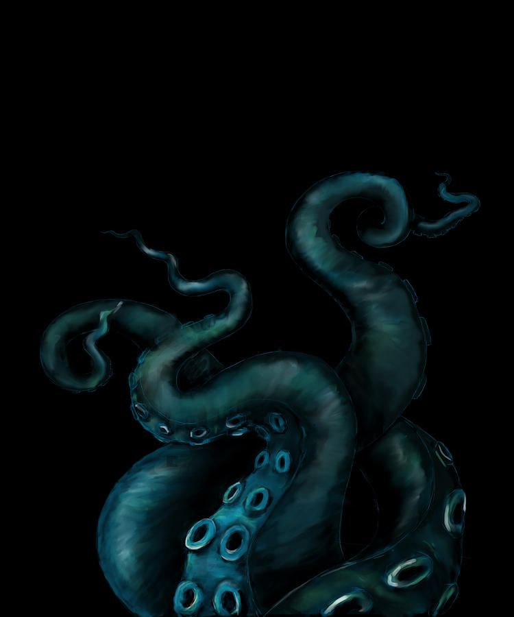 Octopus Digital Art - Deep Sea Tentacles by Sheryl Westleigh