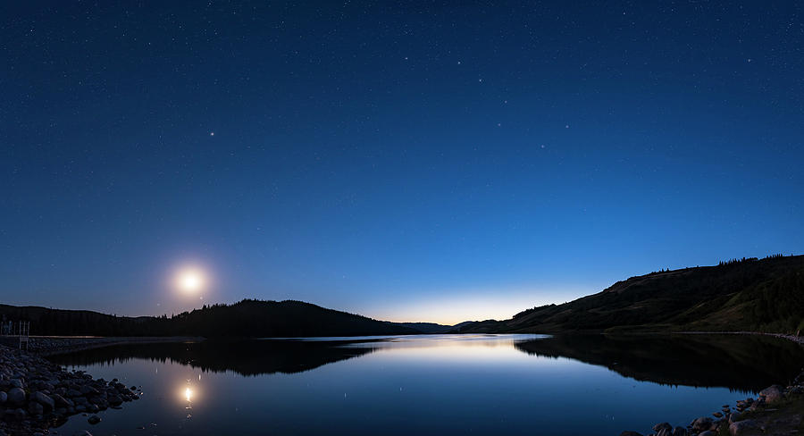 Deep Twilight At Reesor Lake Photograph by Alan Dyer - Fine Art America