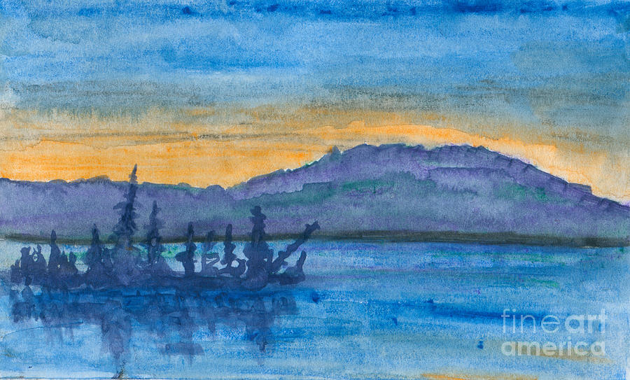 Deep Twilight Painting by R Kyllo