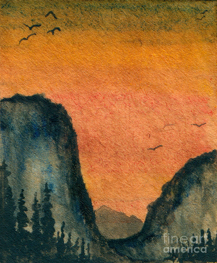 Deep Valley Gap Painting by R Kyllo