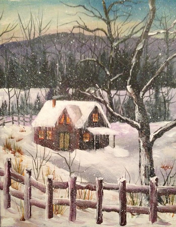 Deep Winter Blizzard Painting by Ken Farnsworth