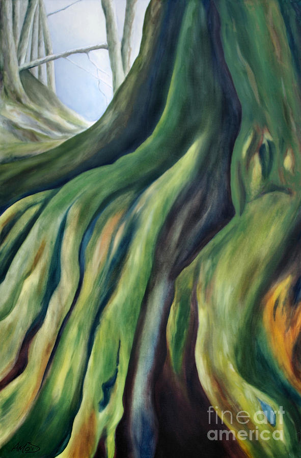 Nature Painting - Deep Woods by Anne Marie ODriscoll