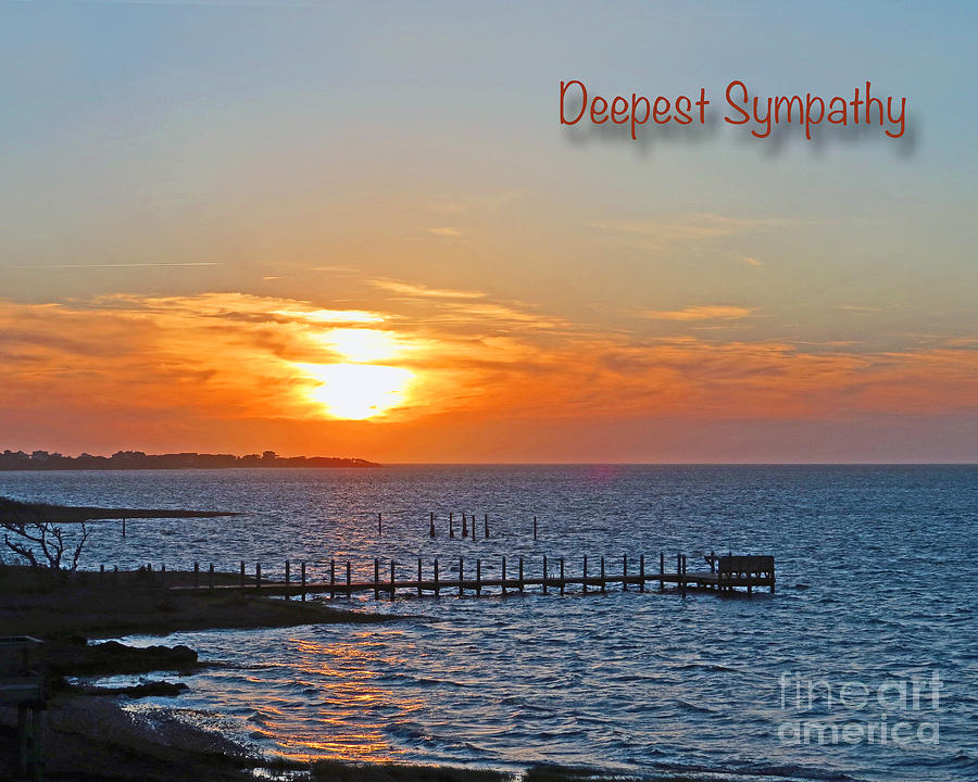 Deepest Sympathy Sunset Greeting Card Photograph by Dawn Gari
