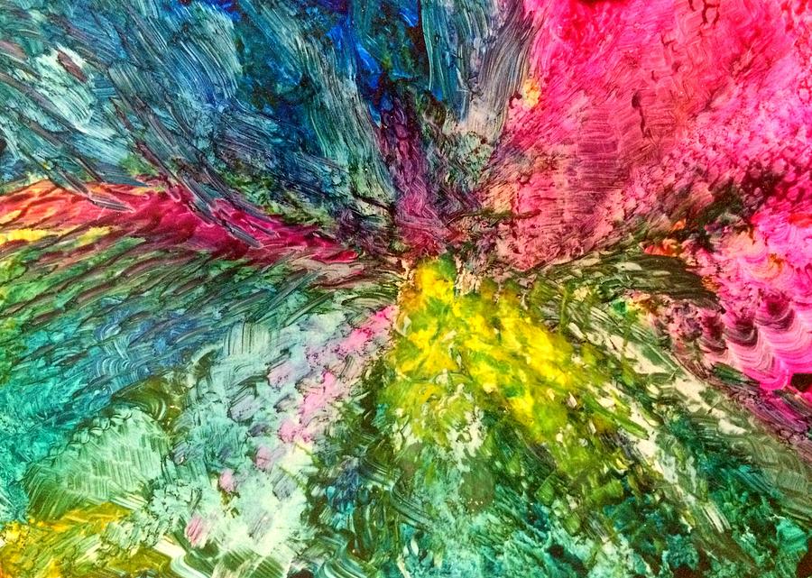 Encaustic Painting - Deeply by Christine Johanns Encaustic Painting - Deeply by Christine Johanns