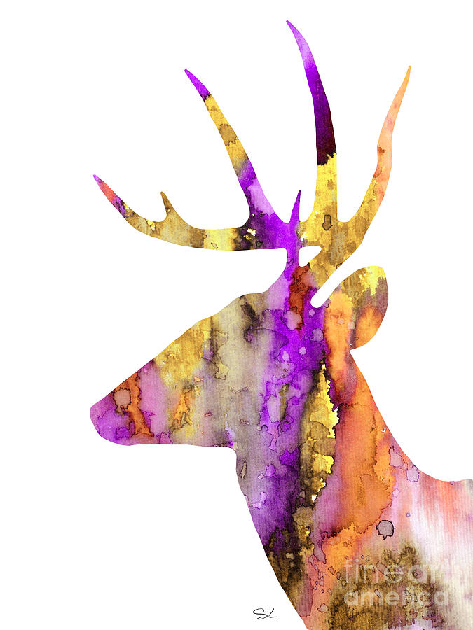 Illustration Painting - Deer 5 by Watercolor Girl