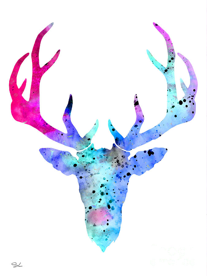 Illustration Painting - Deer 6 by Watercolor Girl
