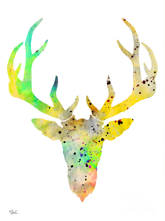 Illustration Painting - Deer 7 by Watercolor Girl