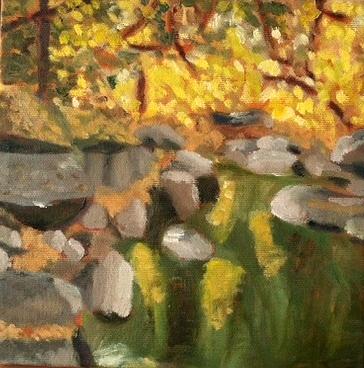 Landscape Painting - Deer Creek November II by Molly Fisk