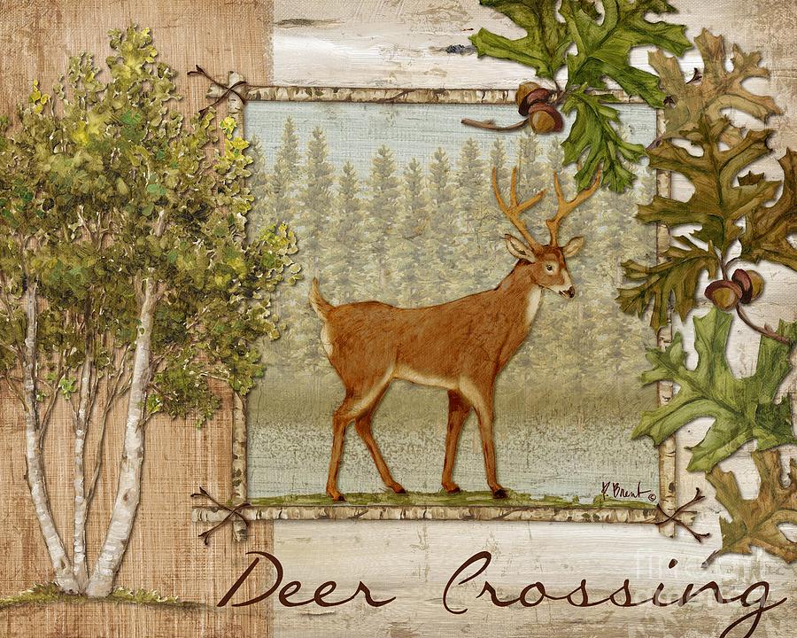 Deer Painting - Deer Crossing by Paul Brent