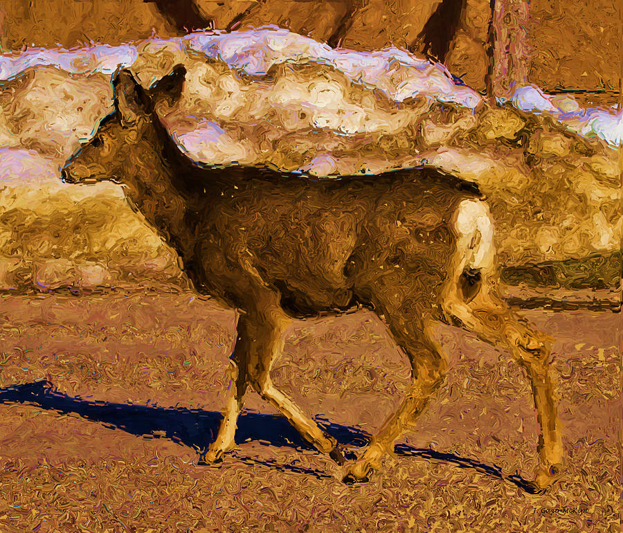 Deer in a Different Light Digital Art by Jo-Anne Gazo-McKim