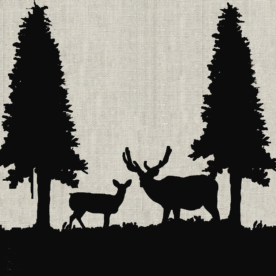 Deer in Forest Painting by Portraits By NC