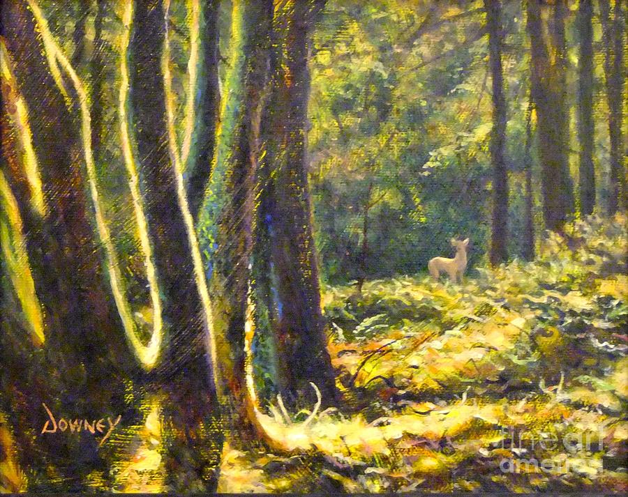 Deer in the Clearing Painting by Carl Downey