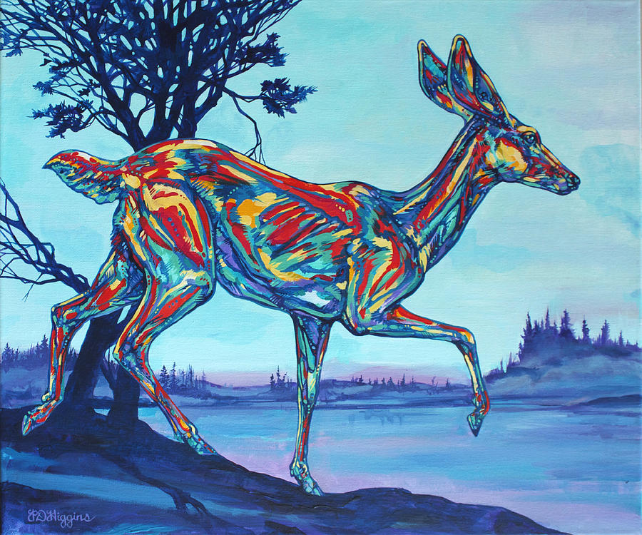 Deer Lake Painting by Derrick Higgins