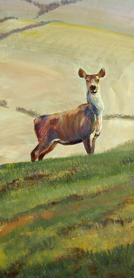 Deer Painting - Deer Painting by Mike Jory