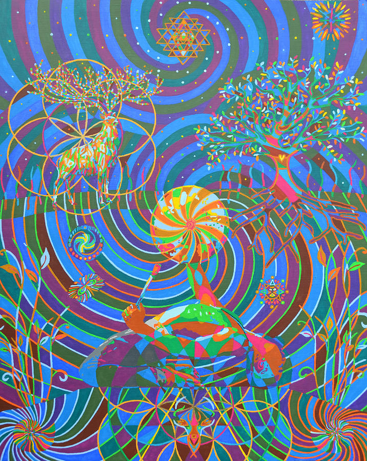 Deer Digital Art - Deer todem - 2014 by Karmym Deer Digital Art - Deer todem - 2014 by Karmym