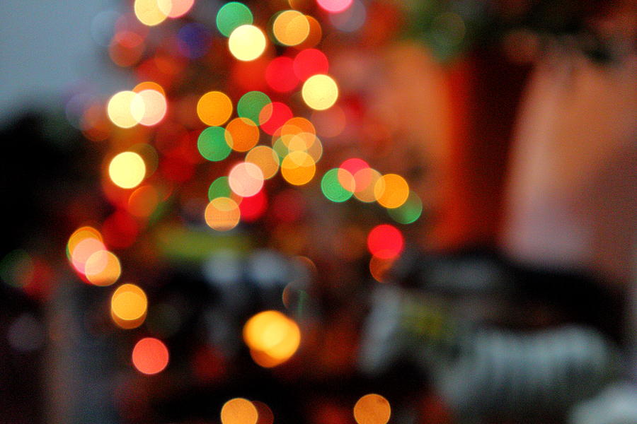 Defocused Christmas lights glowing Photograph by Amir Mukhtar