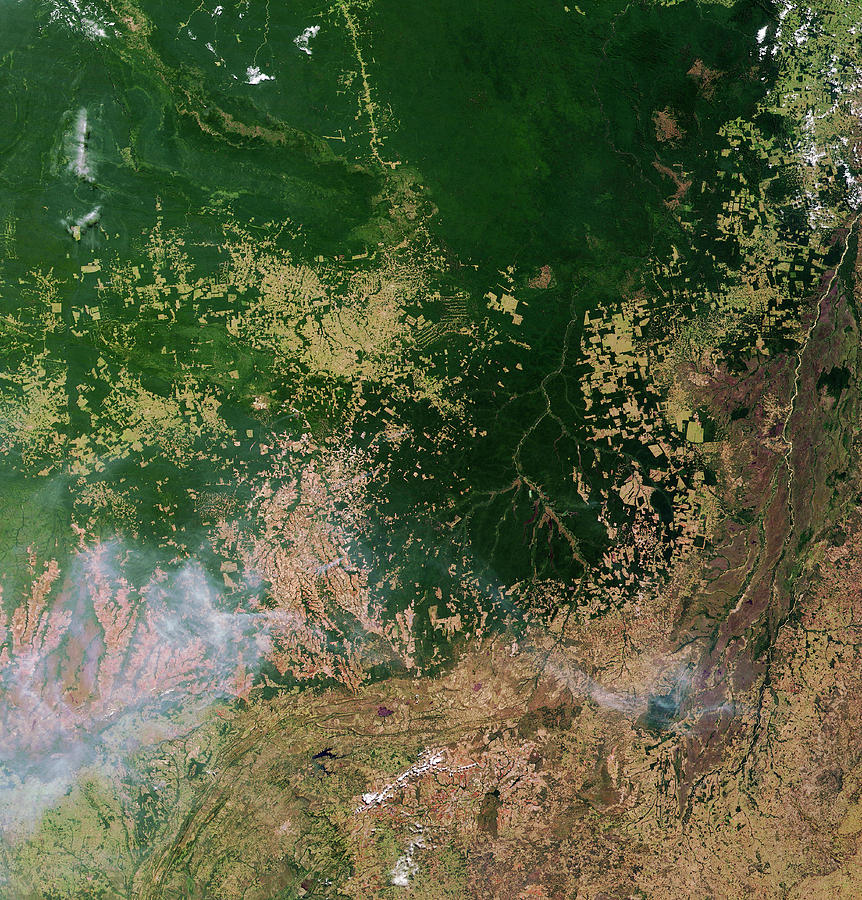 Deforestation In Brazil (1 Of 2) Photograph by Robert Simmon/gsfc/nasa/science Photo Library