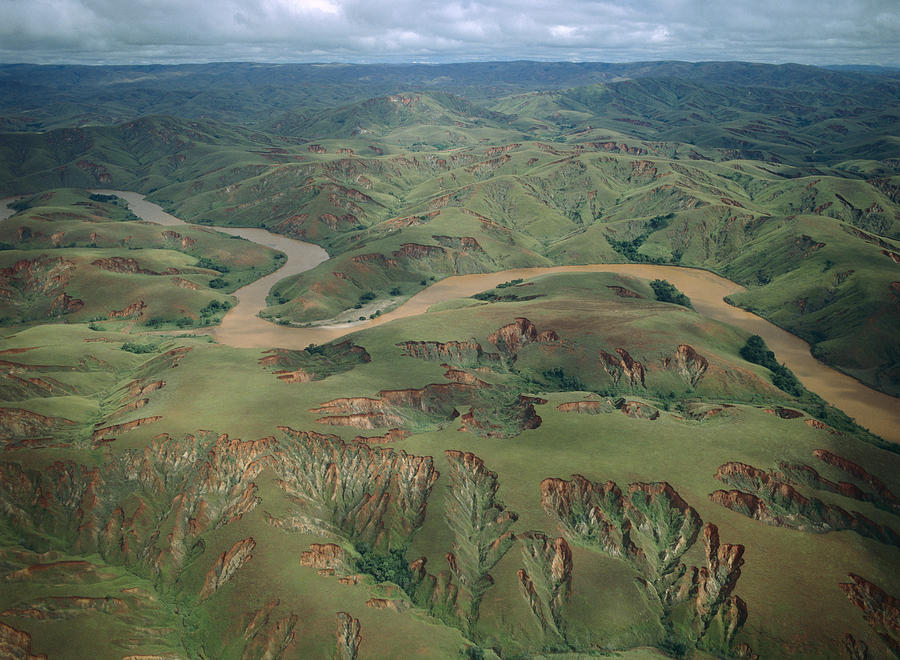 Deforested Hills And Silted Betsiboka Photograph by Konrad Wothe