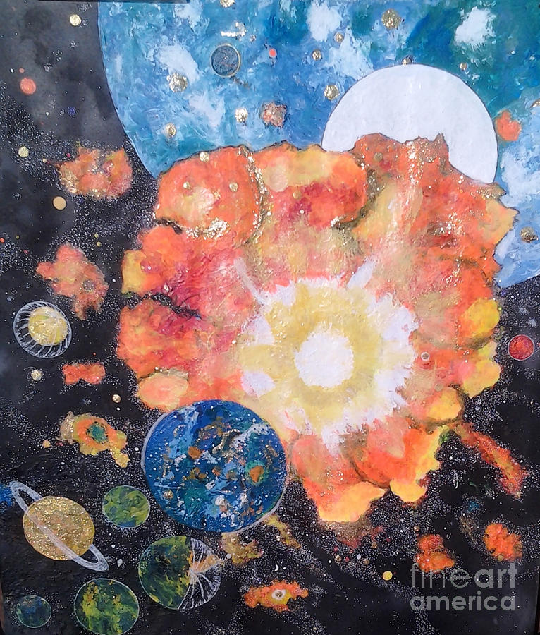 Galaxy Mixed Media - Sunny Side Up by Kash Earley