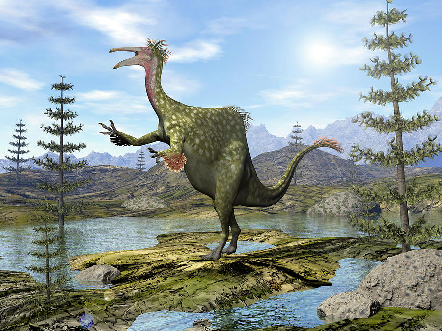 Deinocheirus Dinosaur - 3d Render Photograph by Elena Duvernay