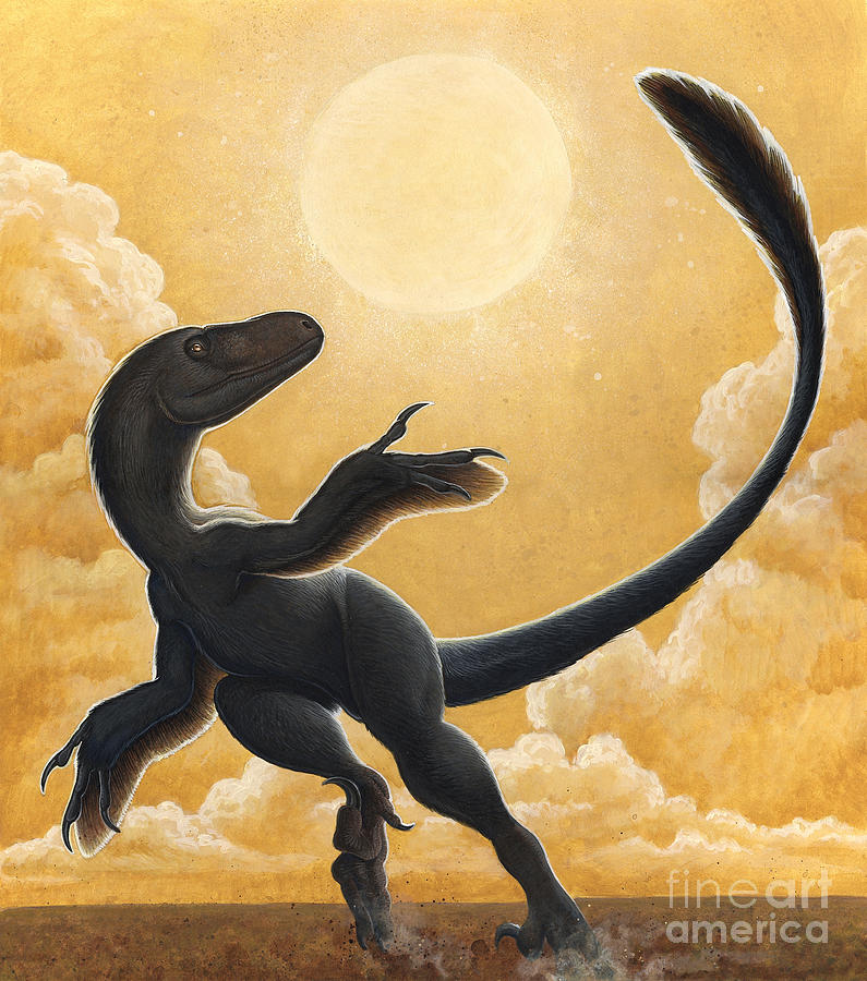 Illustration Technique Digital Art - Deinonychus Antirrhopus Dancing by H. Kyoht Luterman Illustration Technique Digital Art - Deinonychus Antirrhopus Dancing by H. Kyoht Luterman