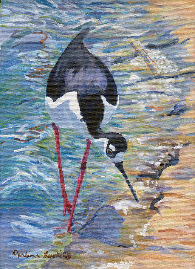 Del Mar Stilt Painting by Darlene Luckins - Fine Art America