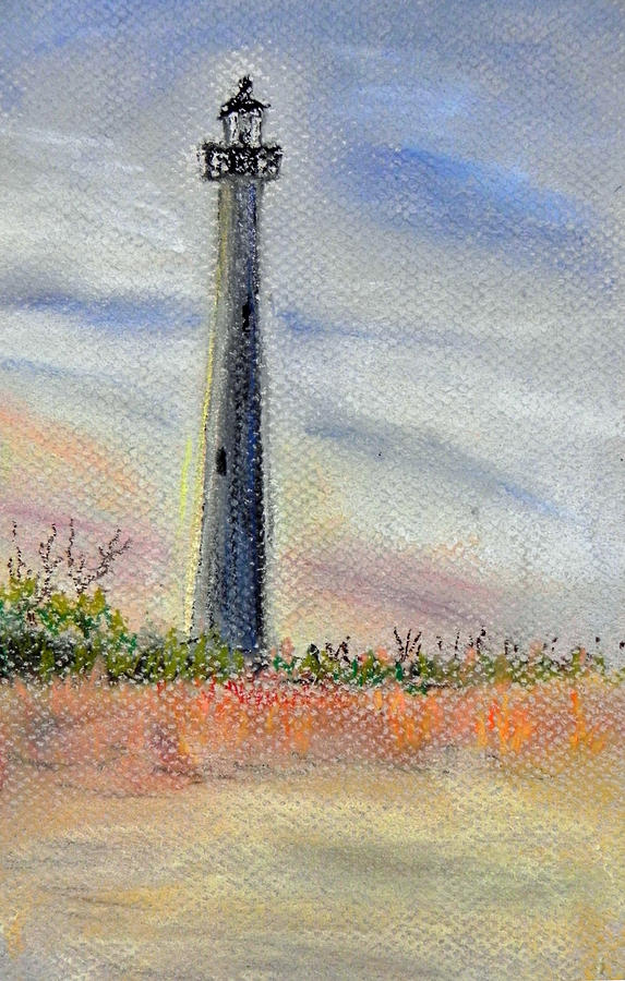 Delaware - Rehoboth Beach Lighthouse Painting by Christine Lathrop