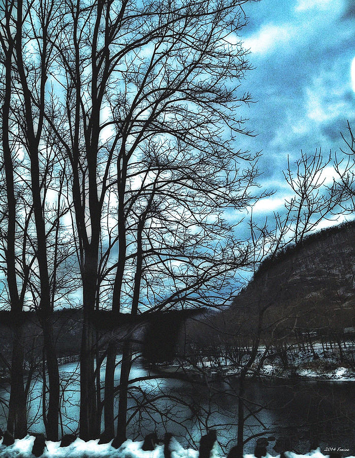 Delaware River Winter Blues Digital Art by Femina Photo Art By Maggie