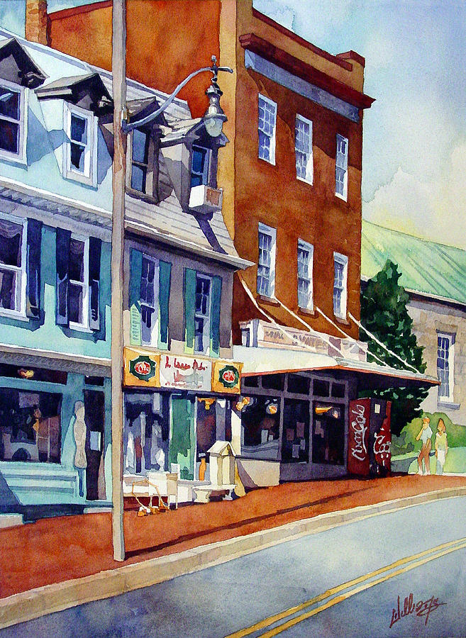 Deli and Thrift Shop Painting by Mick Williams