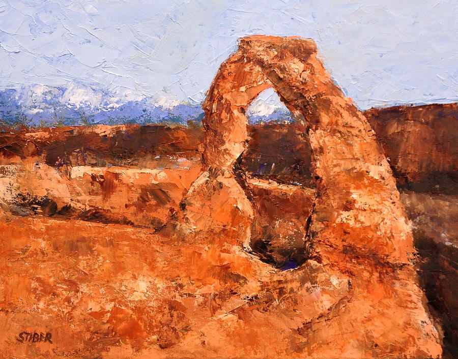 Delicate Arch Painting by Kathy Stiber